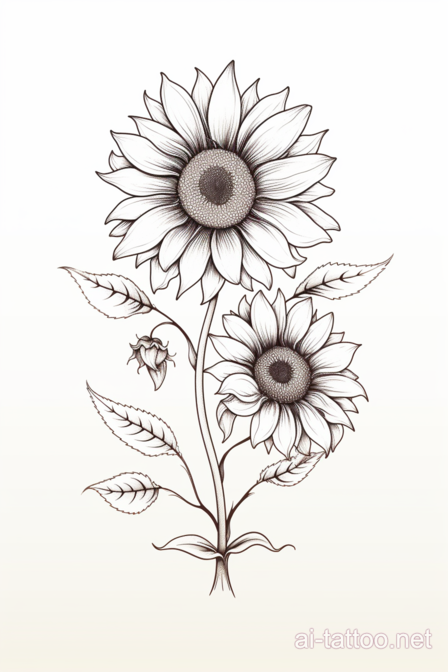  AI Sunflower Tattoo Ideas 20